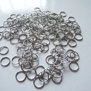 50x Stainless Steel 8mm Jump Rings 20 Gauge, Clasp Connector, Jewelry Making Findings B301