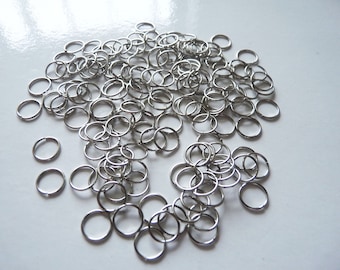 50x Stainless Steel 8mm Jump Rings 20 Gauge, Clasp Connector, Jewelry Making Findings B301