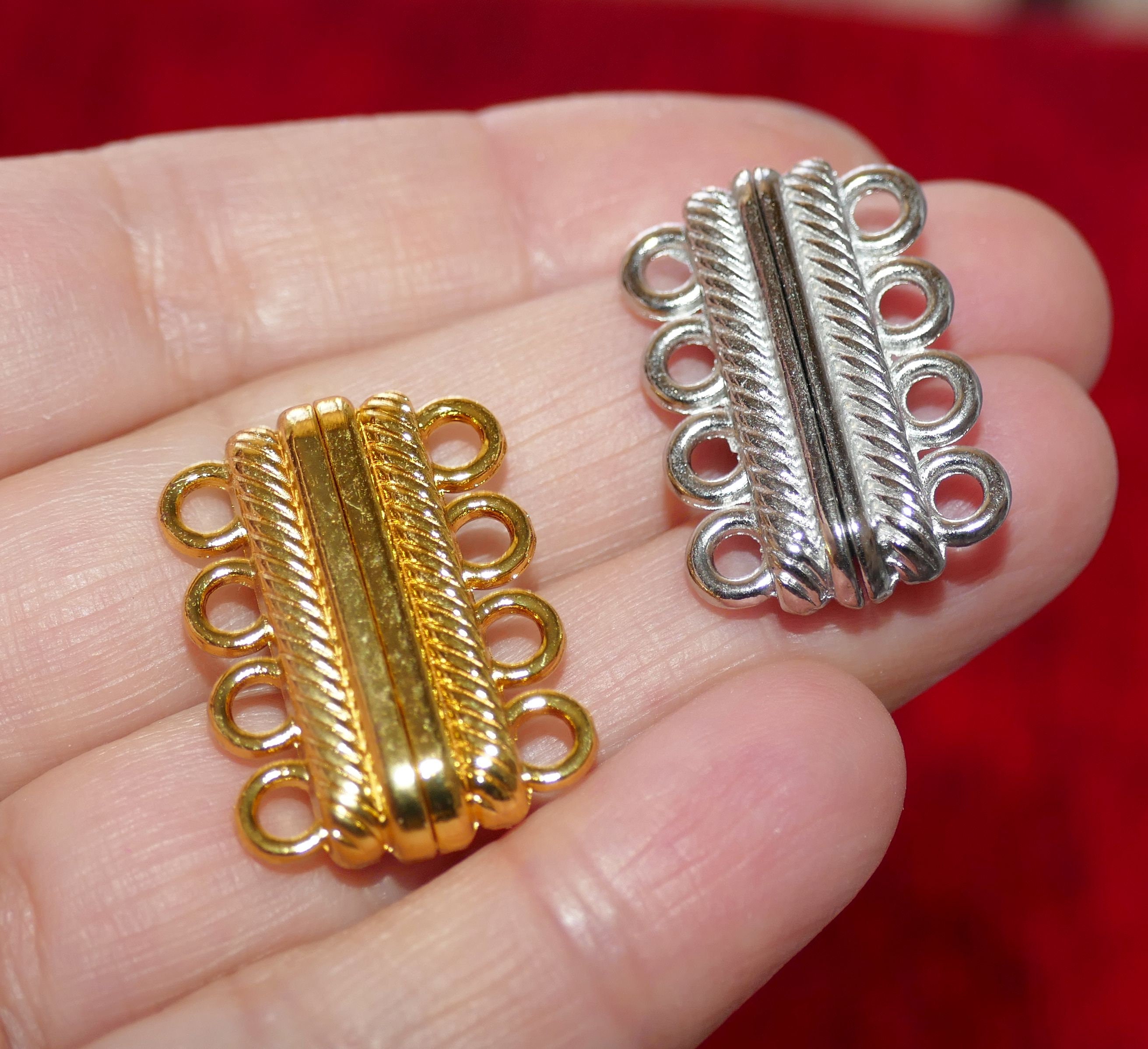 1x Magnetic Clasps, Two Row Strong Magnetic Clasps, 2 Strand