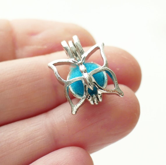 Butterfly Pearl Cage Oil Diffuser Angel Caller Bola Pendant J010