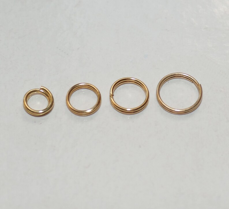 20x Gold Stainless Steel Split Rings Double Loop Jump Rings Etsy