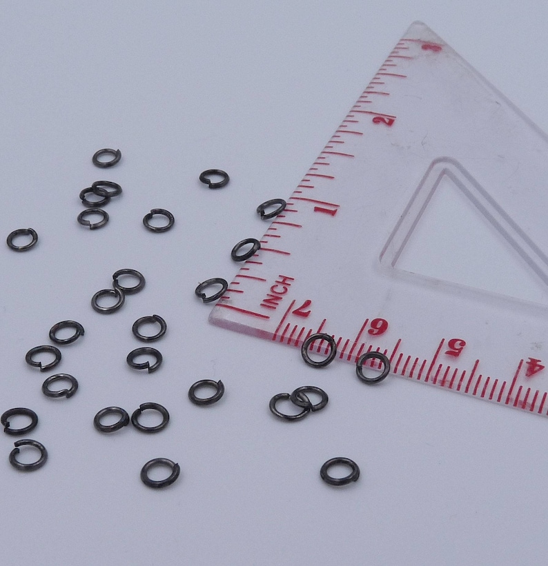 300x Black Jump Rings Black Split Rings 4mm Open Jump Rings Etsy