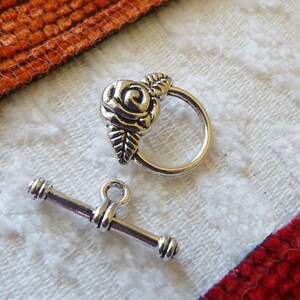 2/6 sets bloem knevelsluiting connector, zilveren knevelsluiting, sluitingen voor sieraden, armband sluitingen, ketting connectoren, ketting sluiting C603