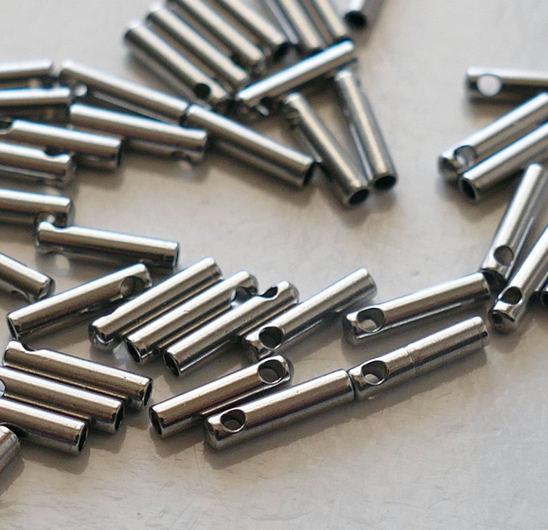 20x Stainless Steel 1mm Round Leather Cord Glue in Cord End Etsy