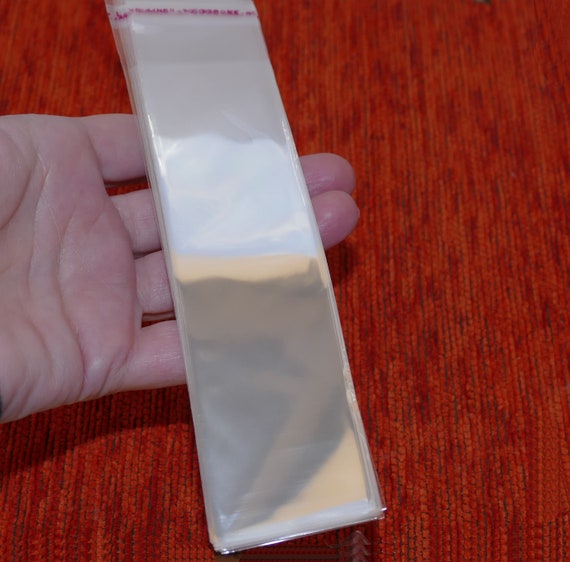 50/100x Clear Plastic Self Adhesive Seal Bag, Cello Packaging