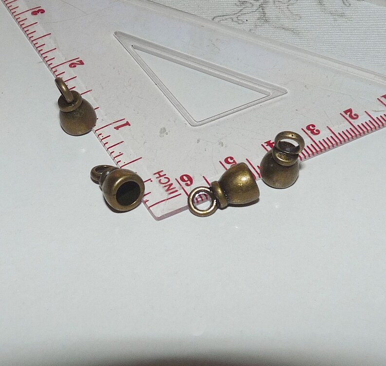 10x Cord Ends 5mm Bronze Cord Ending Round Leather Cord End Etsy