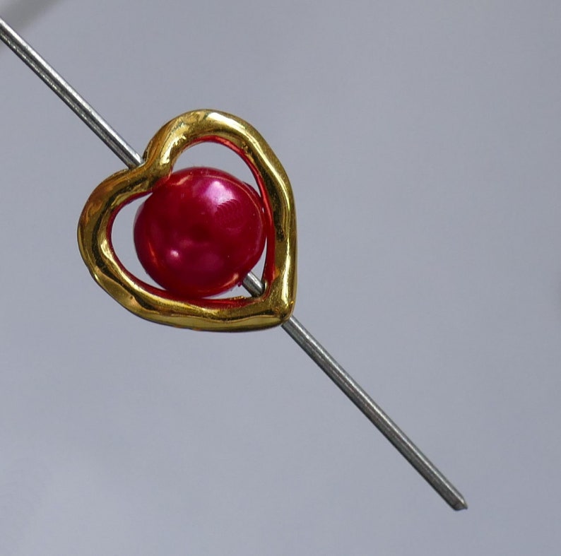 10x Gold Heart Bead Frame Fit 8mm Beads Gold Color Spacer Etsy