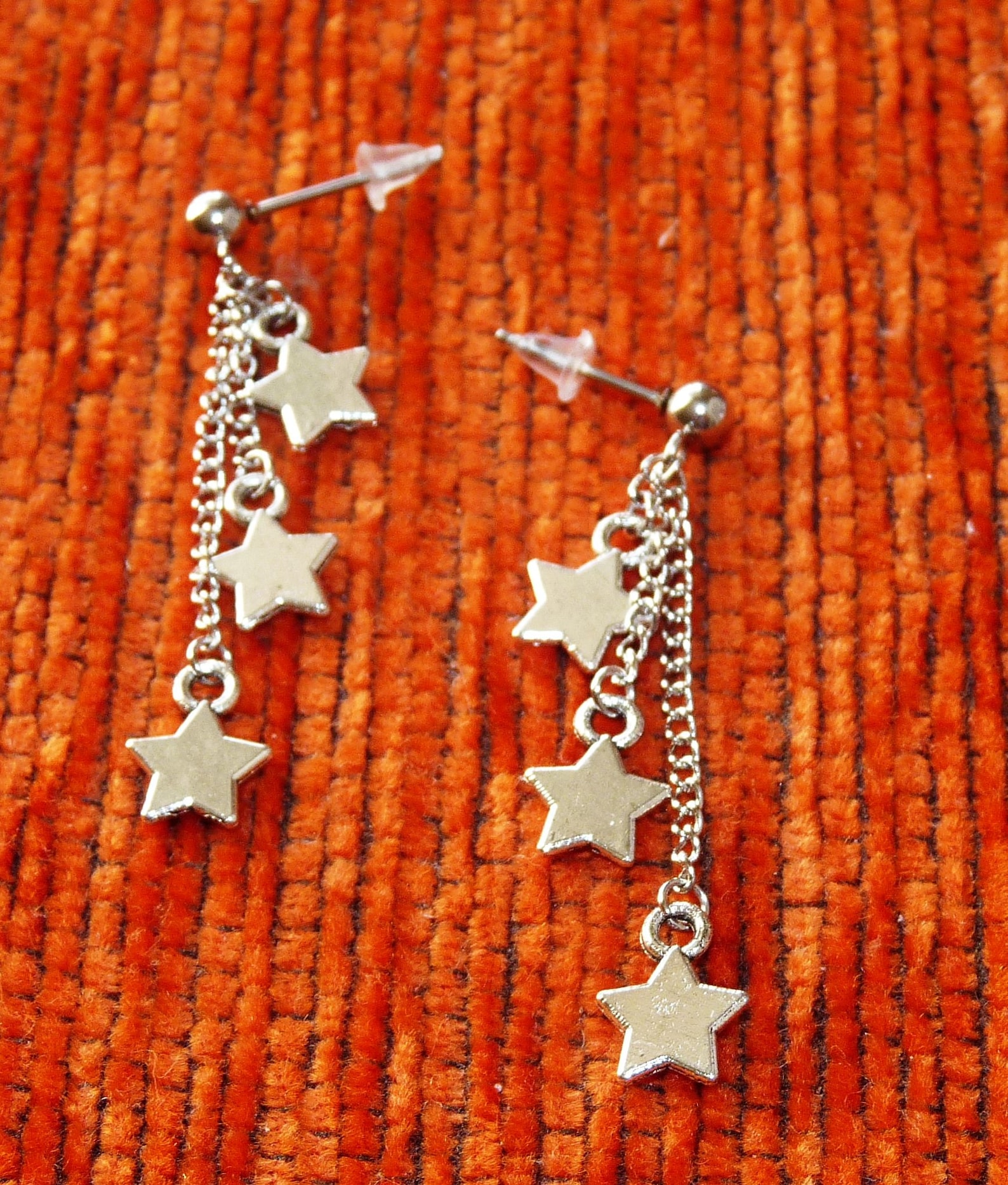 Star Dangle Earrings Hanging Earrings Handmade Earrings Etsy