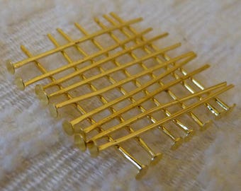 50/100x Flat Head 20mm Pins, Gold Color Pins for Beading, Jewelry Supplies