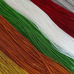 10 yards or/argent/vert/rouge métallisé ornement de Noël cintre cordon artisanal 1 mm de large pour emballage cadeau ficelle, ficelle pour carte étiquette fil pour bijoux F113