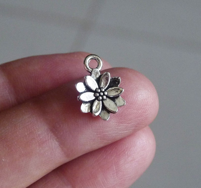 30x Sunflower Charms Flower Charms Small Charms Bulk Charms Etsy