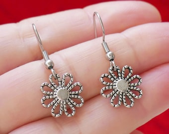 Flower Hypoallergenic Hook Earrings G100