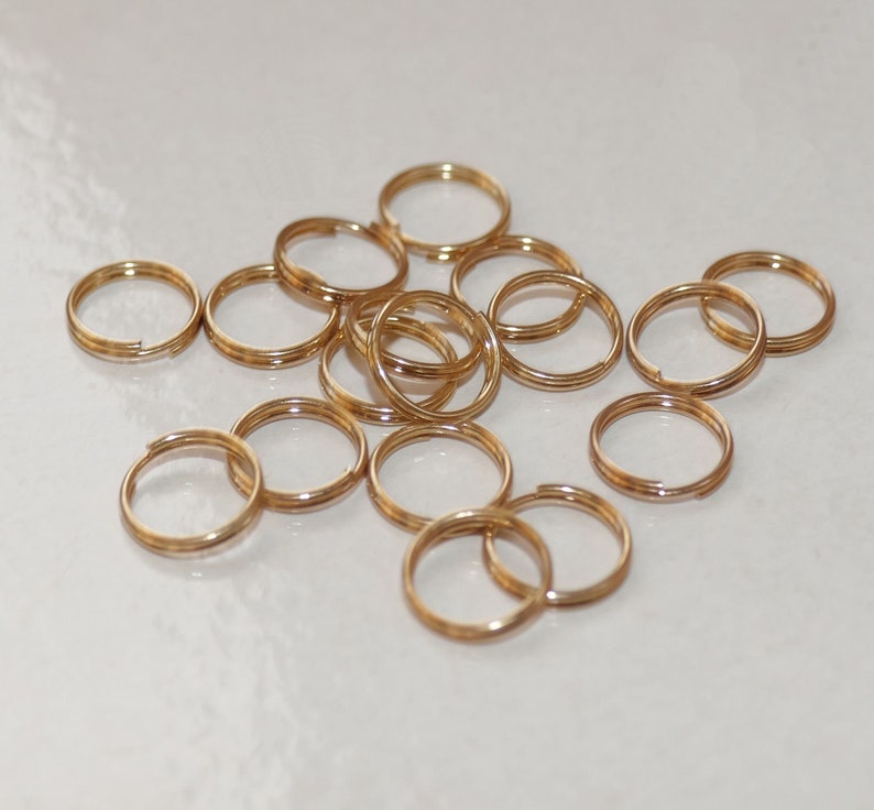 20x Gold Stainless Steel Split Rings Double Loop Jump Rings Etsy