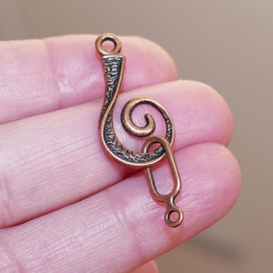 4x Swirl Spiral Toggle Clasp Necklace/Bracelet Closure, Jewelry Fastener Antique Bronze/Copper/Silver/Gold tone F147