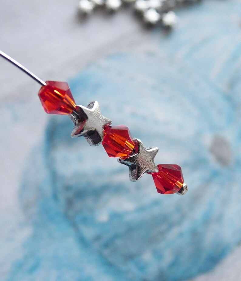 Star Beads Star Charms Tiny Star Spacer Beads Metal Beads Etsy