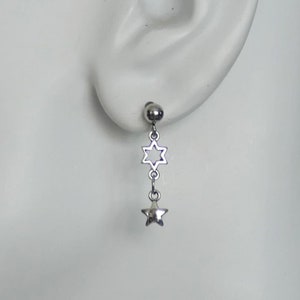 Star Hypoallergenic Ball Stud Earrings H114