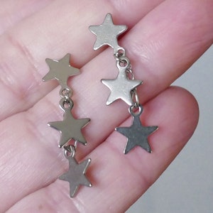 Star Hanging Hypoallergenic Stud Earrings, Free Shipping C539 image 9