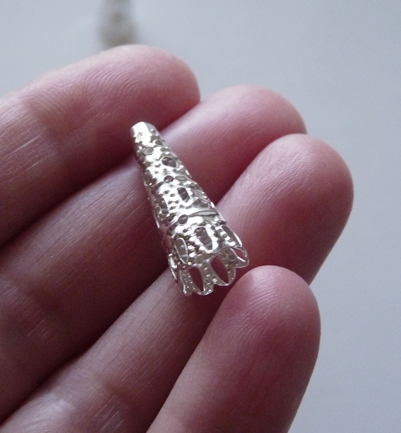 100PC Filigree Bead Caps Cones Nail Spacers For Jewellery Jewelry Findings Craft