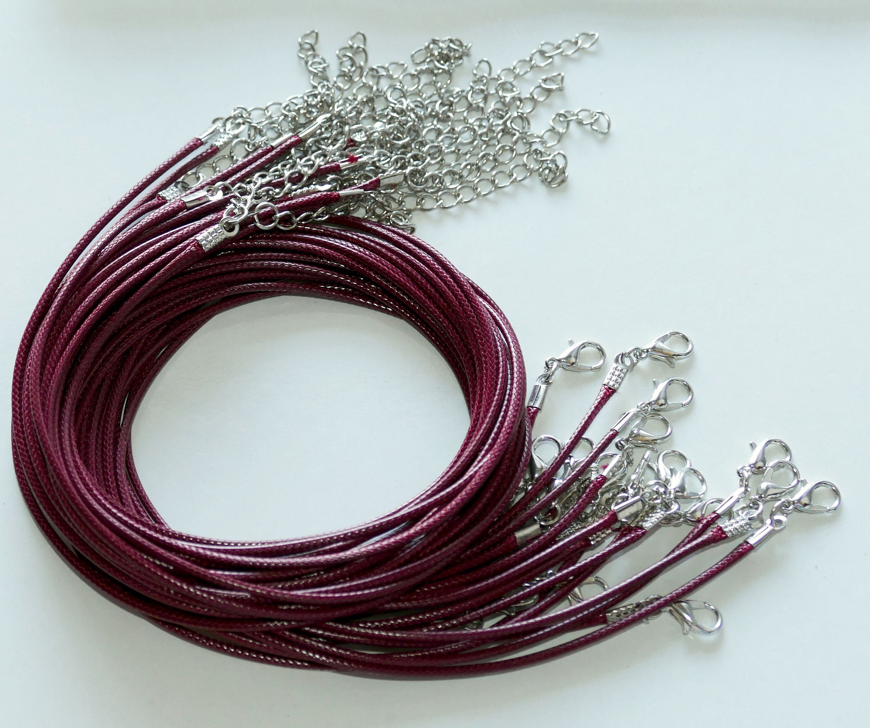 Chunky Colorful Necklace Cord Wax Wire Leather Cord Pendant - Temu