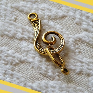 1/4x Spirale Knebelverschluss, Schmuck Verschluss, Farbe: Antikgold