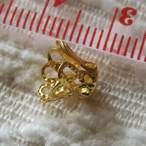 20/50x Bell Bead Caps, 8mm Gold Tone Filigree End Spacer, Hollow, Beading Supplies image 4