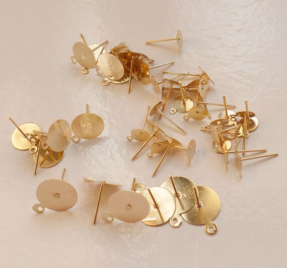 500-Piece Stainless Steel Earring Posts With 6mm Flat Pads - Jewelry Making Supplies For DIY Earrings