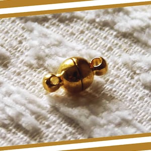 10x Bulk Magnetic 6mm Ball Gold Color Closures for Jewelry