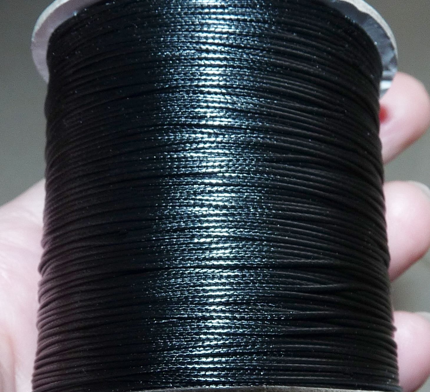 20 Yard Black Cord 0.5mm Wide Black Waxed Cord Round Cord Etsy