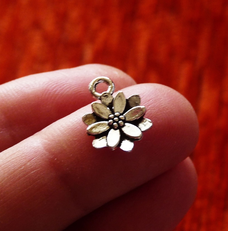30x Sunflower Charms Flower Charms Small Charms Bulk Charms Etsy