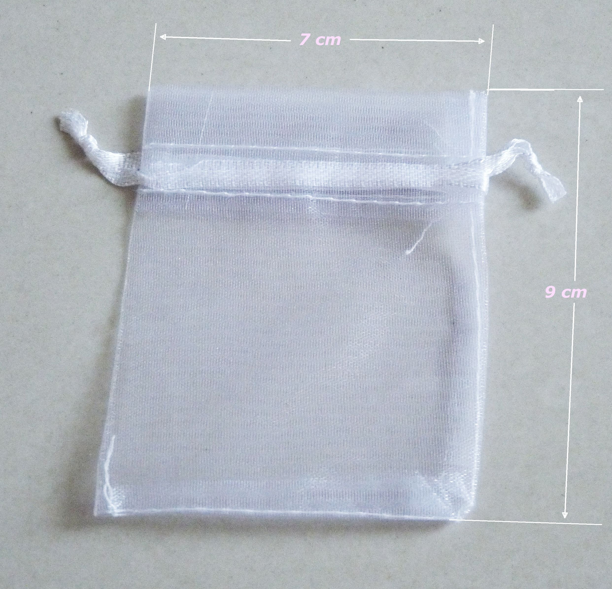 25x White Organza Gift Bag With Drawstring for Packing 7x9cm - Etsy