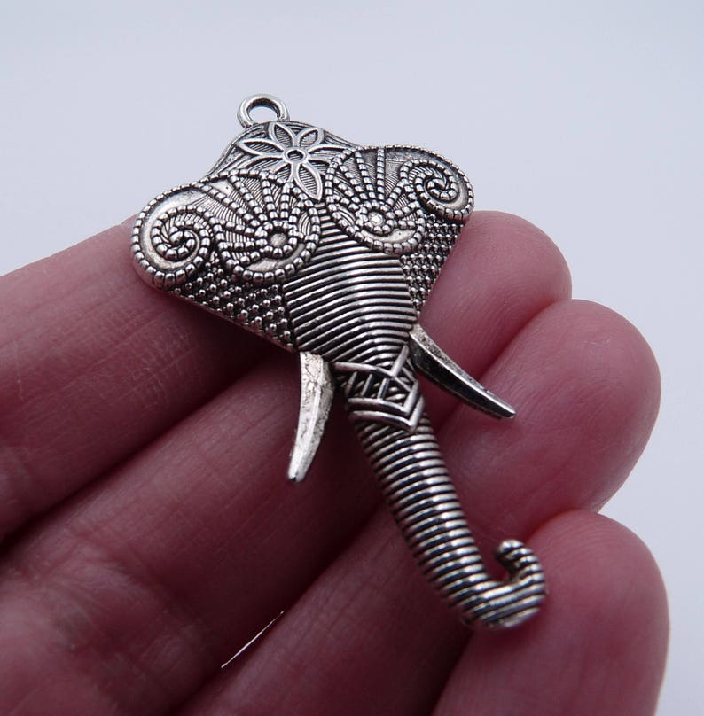 1x Large Elephant Charms Lucky Charms Animal Charms Big Etsy