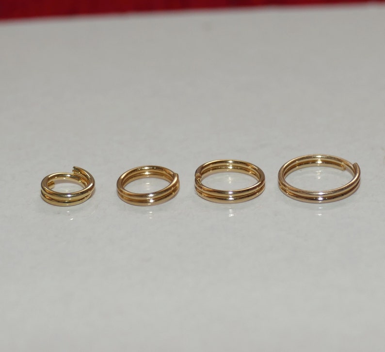 20x Gold Stainless Steel Split Rings Double Loop Jump Rings Etsy