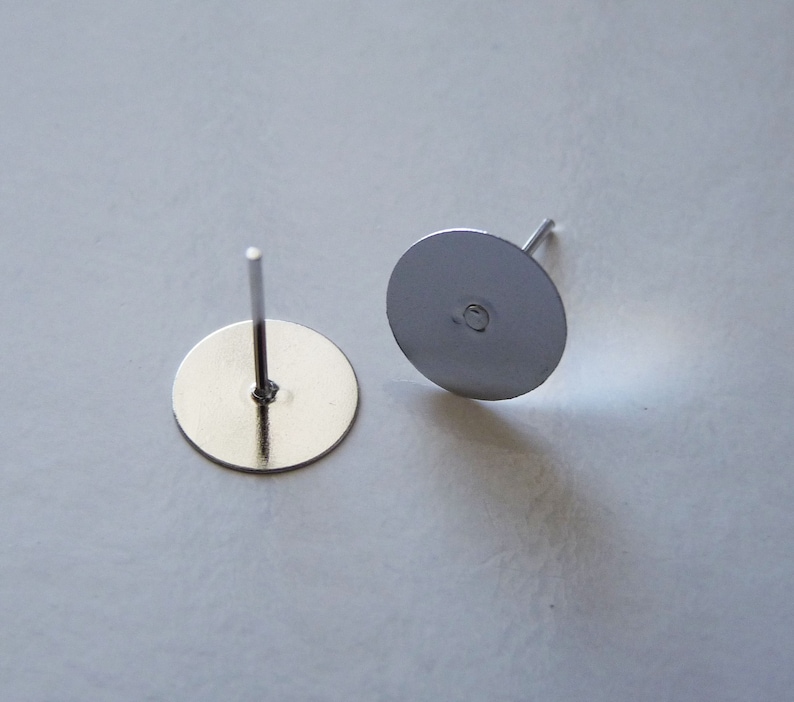 Earring Studs 10mm Flat Back Earring Studs Surgical Steel Etsy