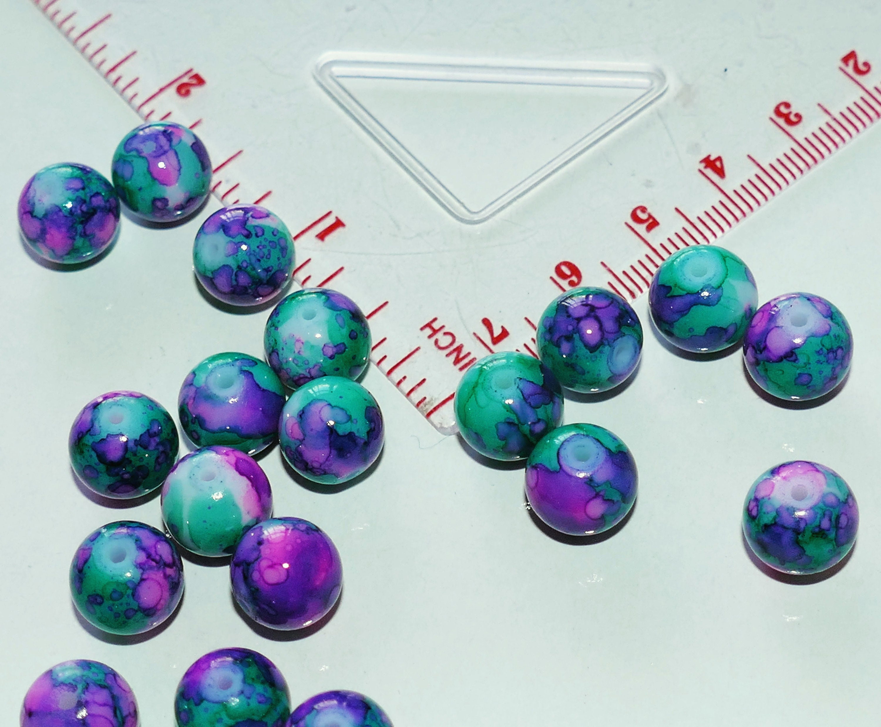 Beading Supplies G183 6mm/8mm/10mm Lacquered Round Glass Beads Multi Colored Spacer Beads 10x Orange/Green Stained Glass Beads Beading Supplies G183 6mm/8mm/10mm Lacquered Round Glass Beads Multi Colored Spacer Beads 10x Orange/Green Stained Glass Beads