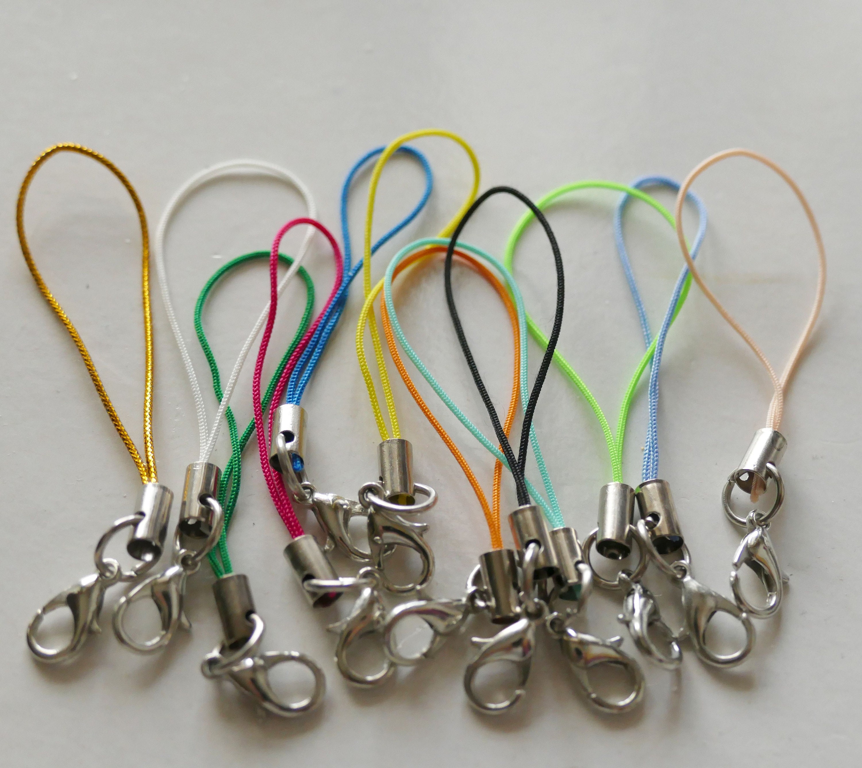 Colorful Strap Charm Cords With Lobster Clasp - Temu