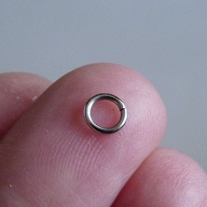 50/100x Stainless Steel 5mm Open Jump Rings 20 Gauge, Silver tone Clasp Connector, Earring Connectors B040