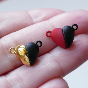 Heart Shaped Magnetic Clasps For Jewelry Golden Silver - Temu