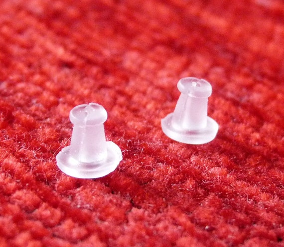 10/50/100x Silicone Earring Backs, Soft Rubber Earring Stoppers