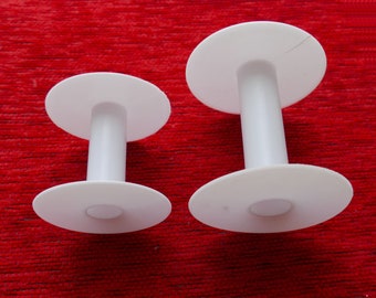 2x Plastic Empty Spools for Wire/Chain/Cord/Ribbon, Bobbin in 2 Sizes , Organizer, Free Shipping