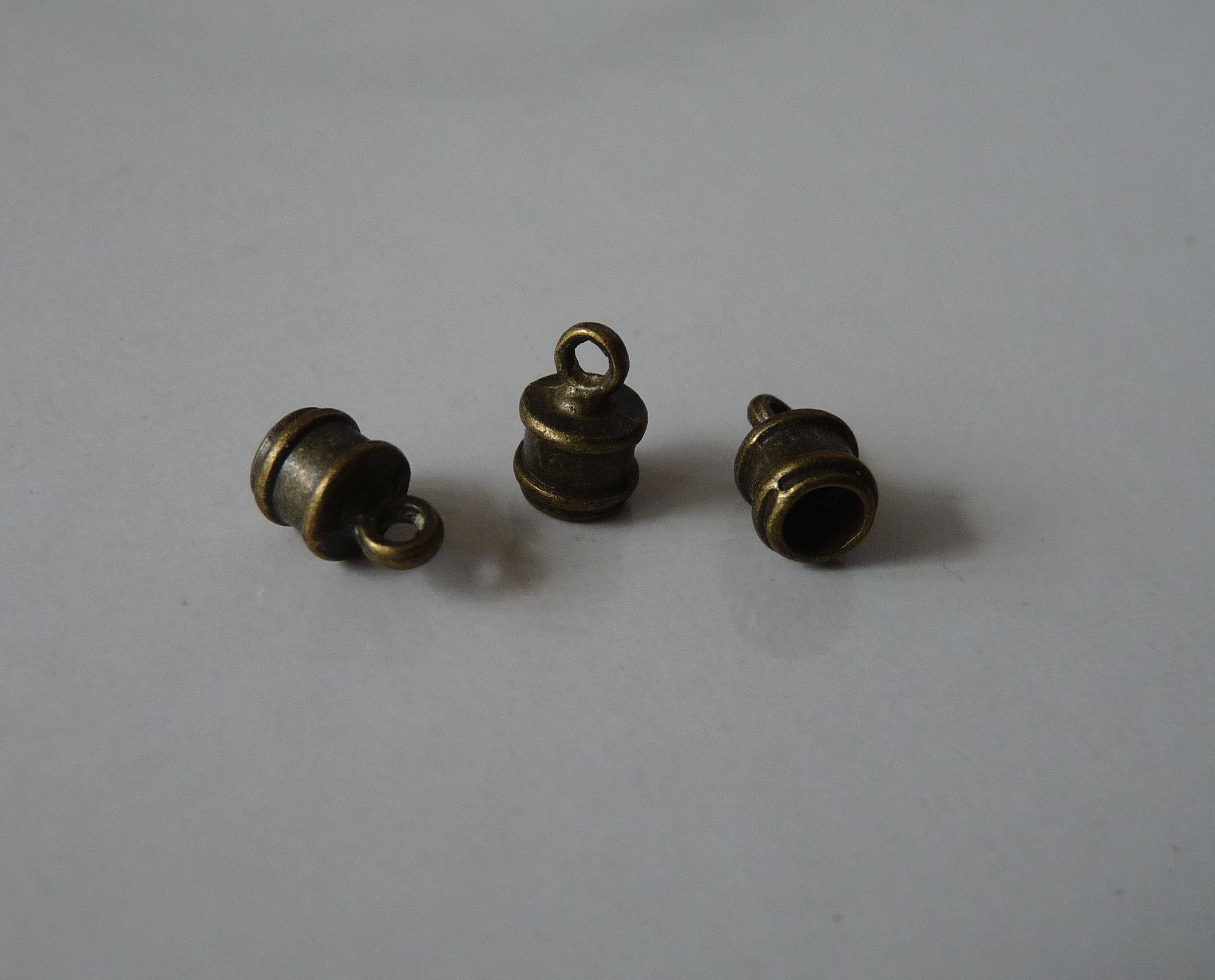 3mm Cord End Cap Bronze Cord Ending Cord End Caps Bead Etsy