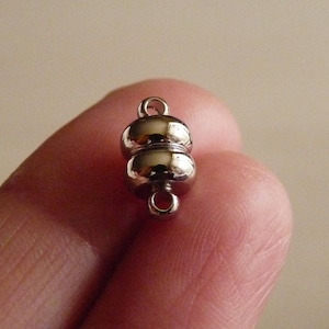 1/3x Ball Magnetic Clasp, Silver Tone Magnetic Necklace Clasp, Magnetic Closure C222