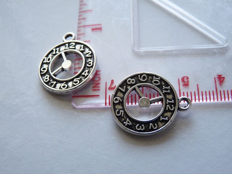 25x Clock Charm Charms for Bracelet Watch Pendant Bulk Etsy
