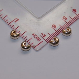 20/50x Crimp Bead Knot Covers, 3mm/4mm/5mm Rose Gold Tone Cord Ending Bead Stoppers, Beading Supplies G016 image 6