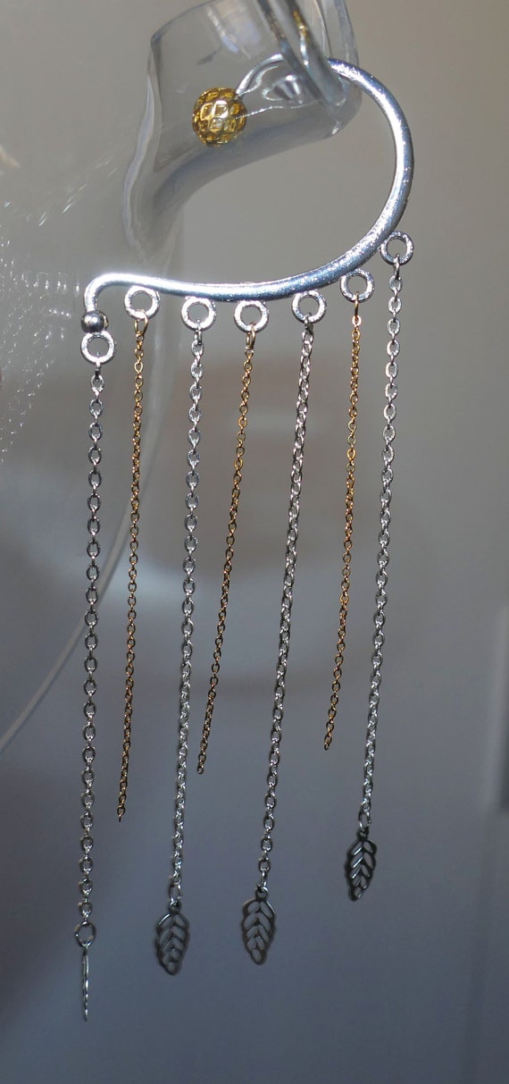 【関税込み】Chain Cuff Earring in Silver Coated Brass il_1080xN.279732993.jpg