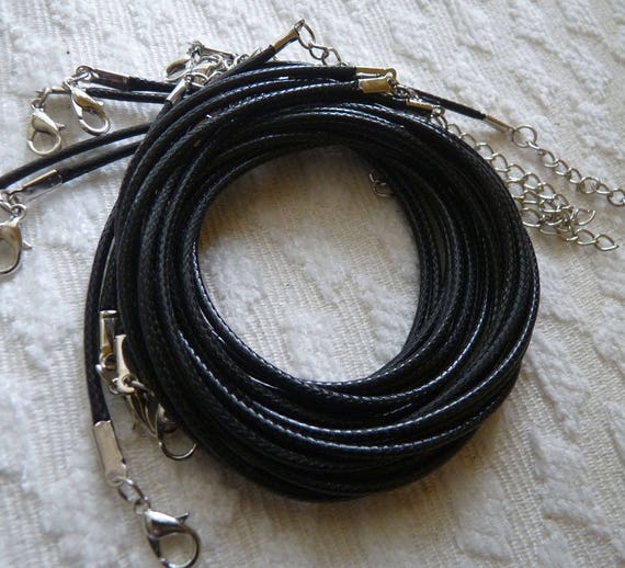 Cordon Tressé En Cuir/cire Réglable Pour Bijoux - Collier Ou Bracelet