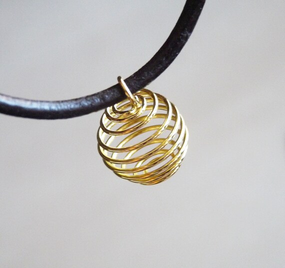 5/10x Gold Plated Pearl Bead Cage 