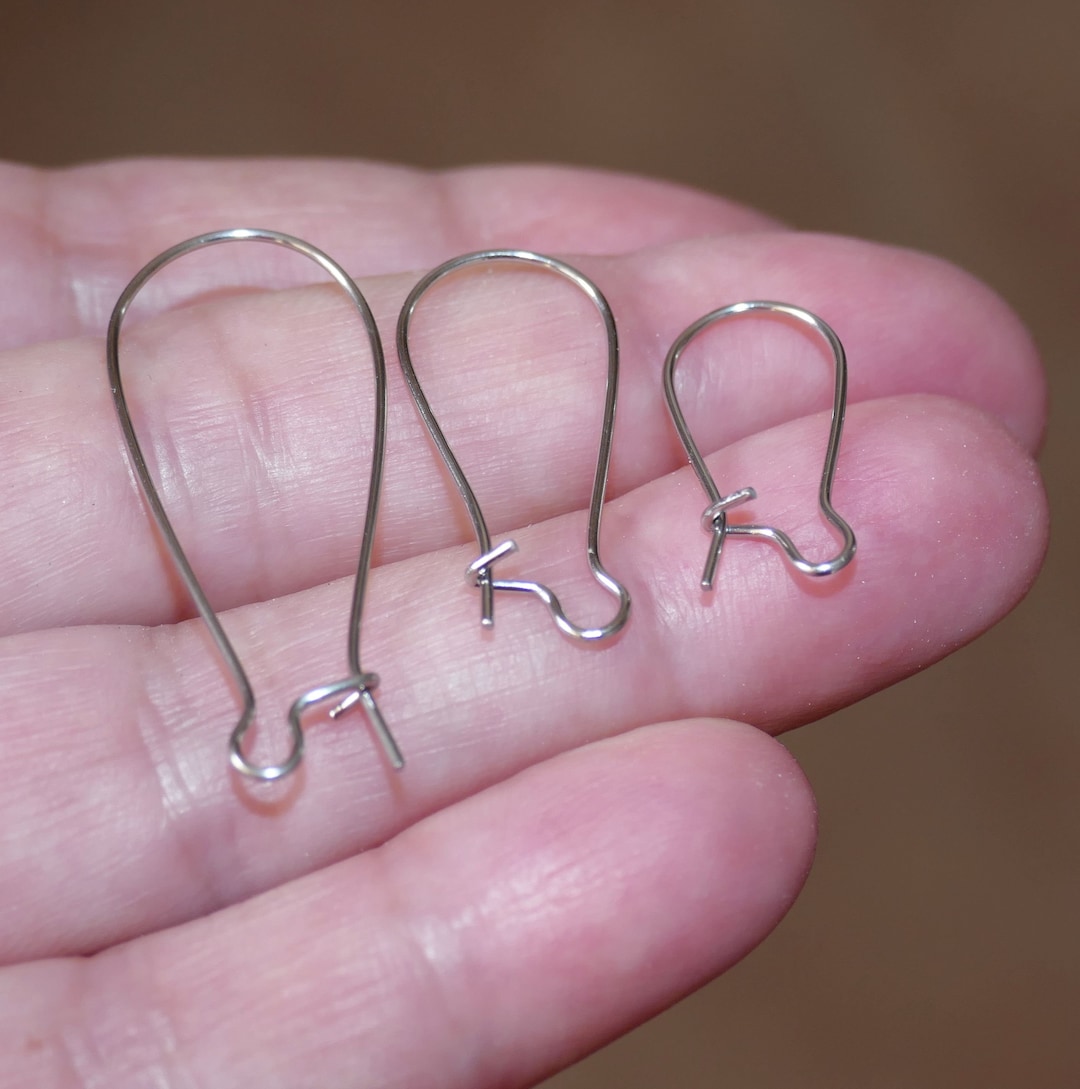 50pcs Titanium steel Earring Hooks - Titanium Kidney Ear Wire-Fish Hook  Styl-gold Earring Hooks-DIY