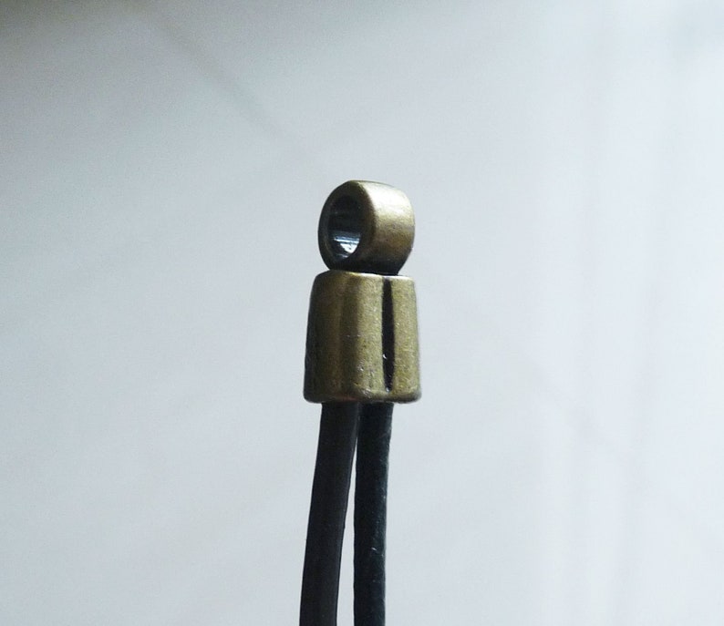 10x Cord End Caps 2mm Bronze Tone 2 Strand Cord Ending Etsy