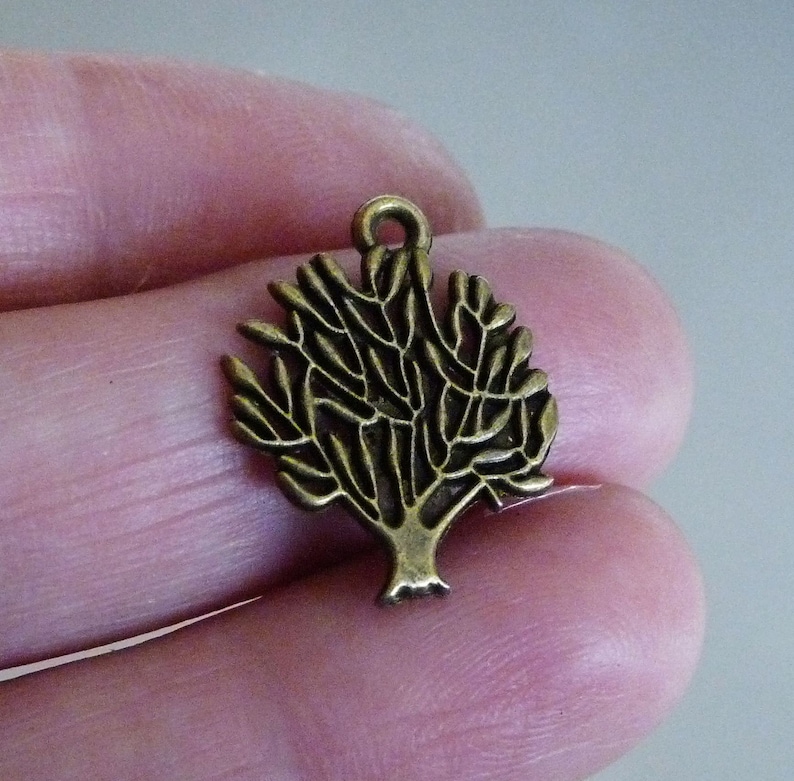 Tree Pendants C171 Antiqued Bronze Charms The Tree of Life Necklace Pendant Charms for Bracelet Life-Tree Charms Tree Charms
