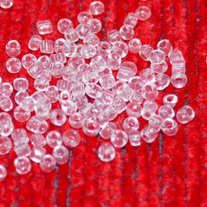 10g Clear Glass Czech Seed 2mm Beads, Beading Supplies H075
